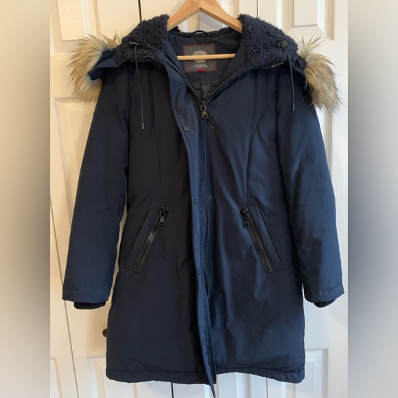 Vince Camuto navy blue down parka coat - Picture 7 of 7